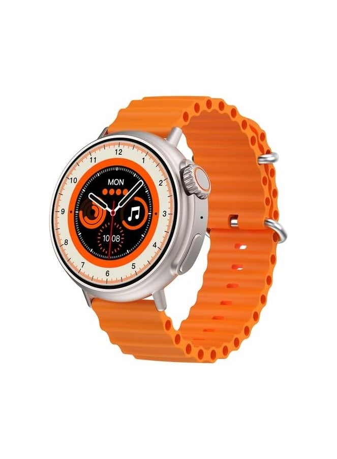Vista completa del smartwatch LG60 Ultra naranja